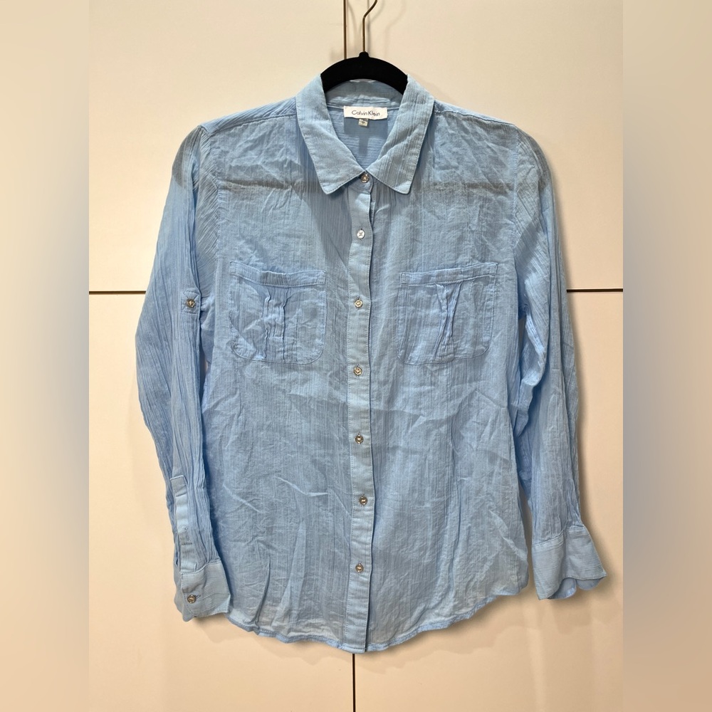 Calvin Klein Sky Blue Casual Shirt